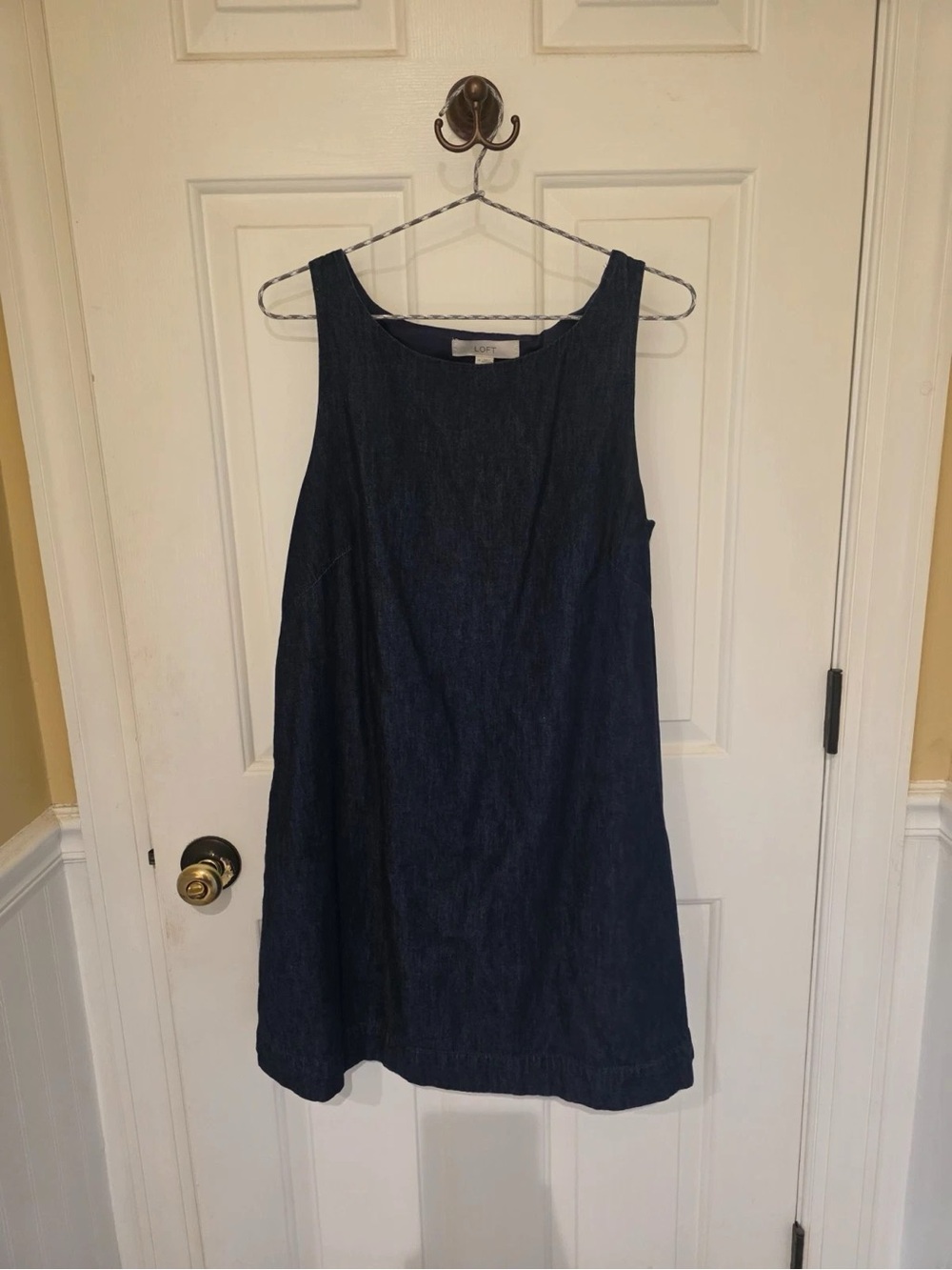 LOFT Dark Blue Sleeveless Mini Dress